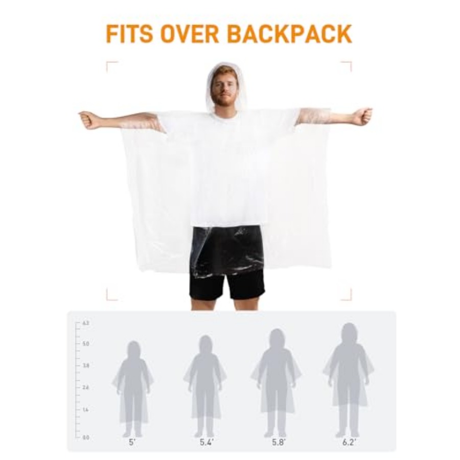 Disposable Rain Ponchos Emerge - đánh giá và giá Emergency Poncho Rain
