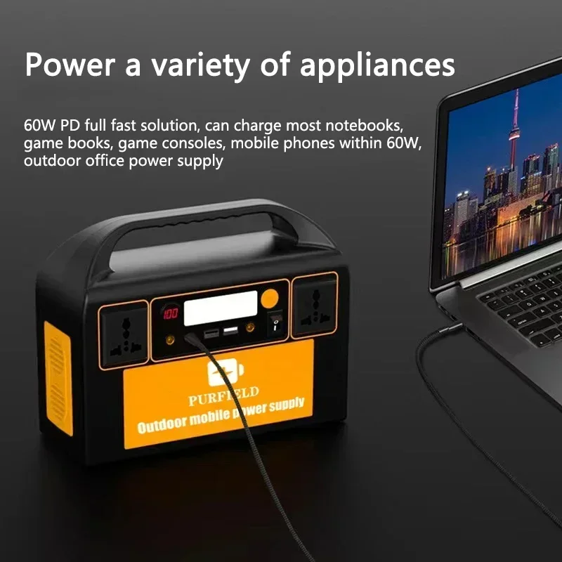 PURFIELD 220V 110V 300W Portab - đánh giá và giá Solar Emergency Charger