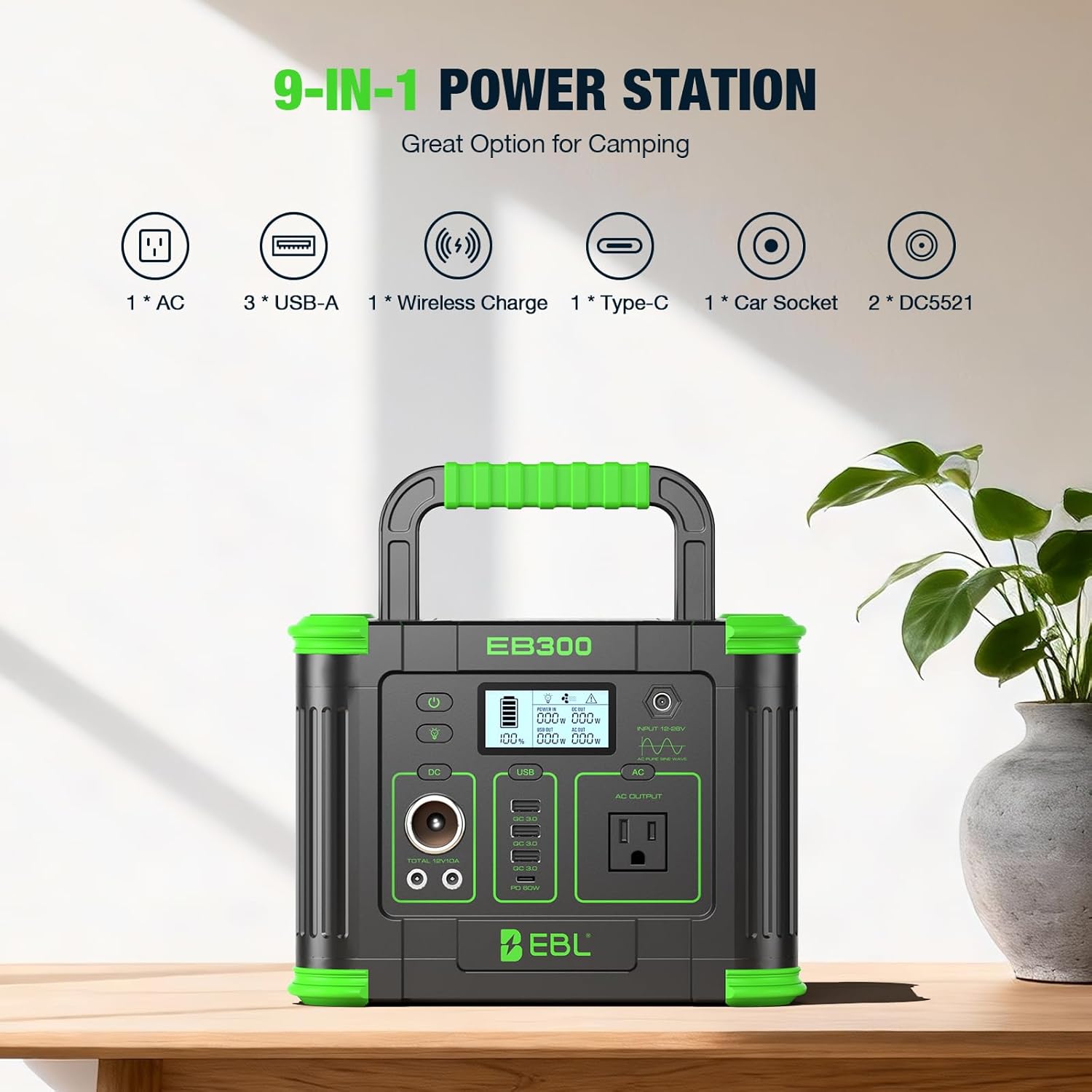 330W Portable Power Station 28 - đánh giá và giá Solar Emergency Charger